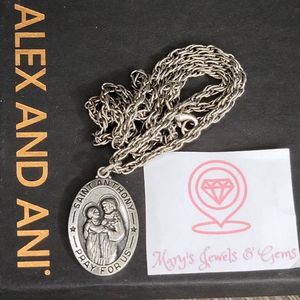 Alex and Ani Saint Anthony necklace